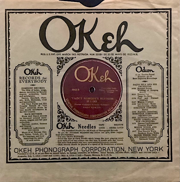 Okeh Sara Martin-T'Ain't Nobody's Business If I Do