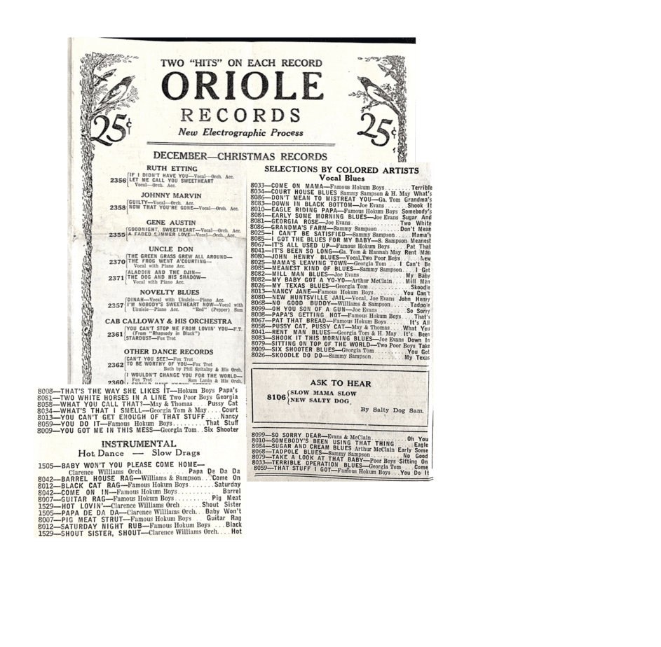 Oriole Records Flyer